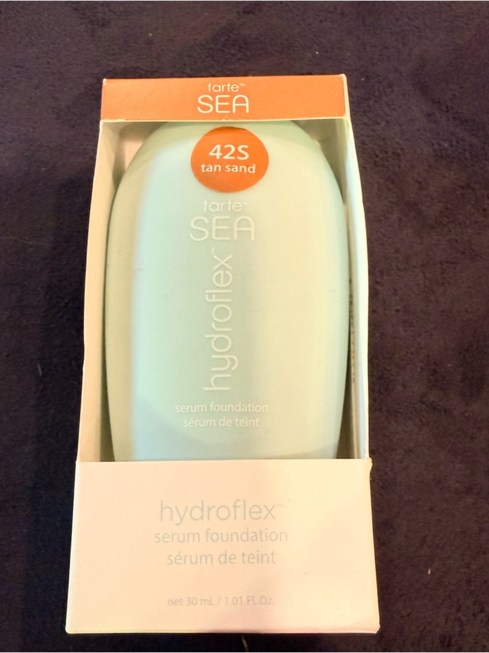 tarte SEA Hydroflex Serum Foundation 42S Tan Sand - Mint Teal Bottle
